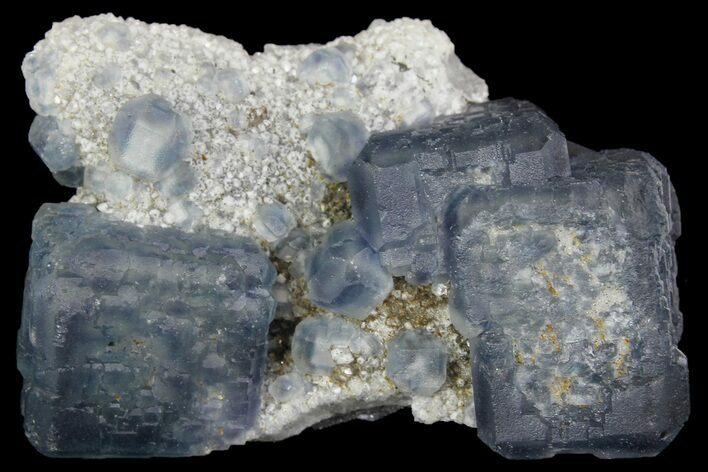 Multicolored Fluorite Crystals on Quartz - China #149741